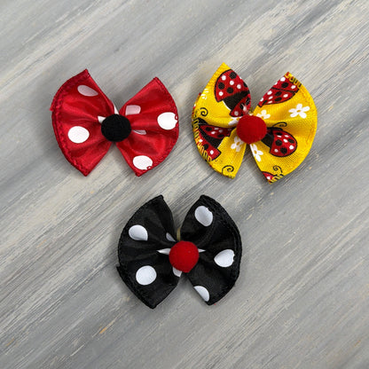 Ladybug Dots - Topsy Turvy - 12 Medium Bows