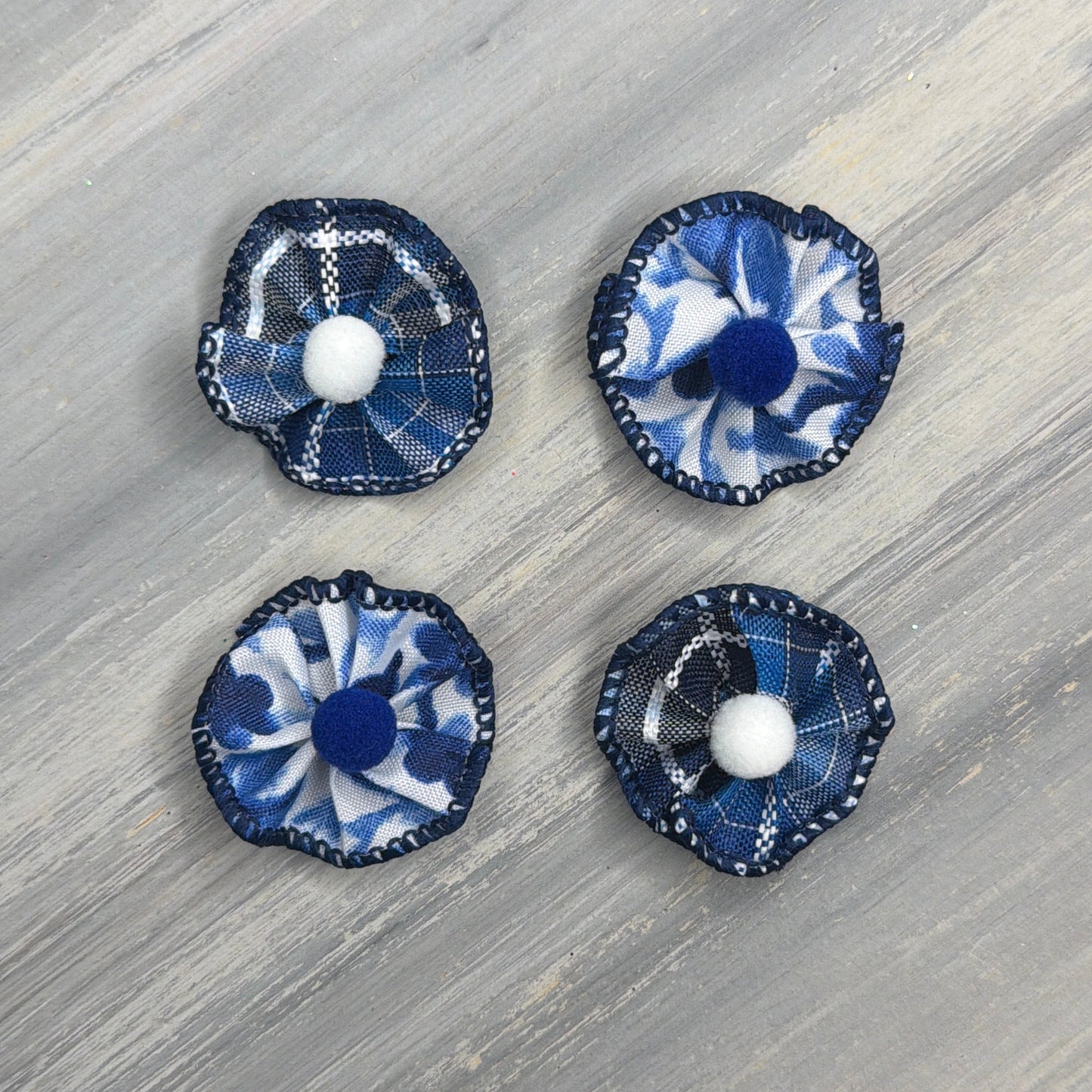 Misty Blue - Tiny Tedi Bows - 24 Tiny Bows