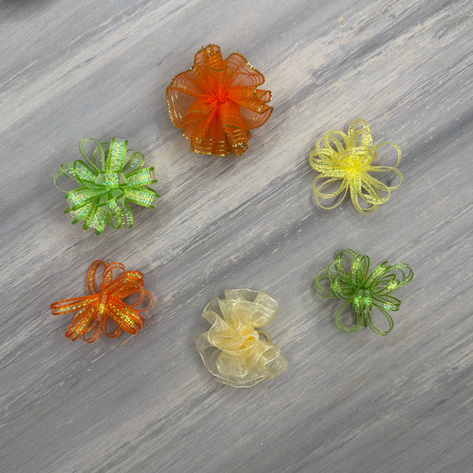Citrus Splash- Pixie and Puff Collection - 24 Medium Bows