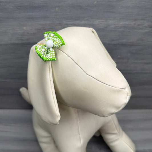 Lemon-Lime - Tiny Topsy Turvy - 24 Tiny Bows