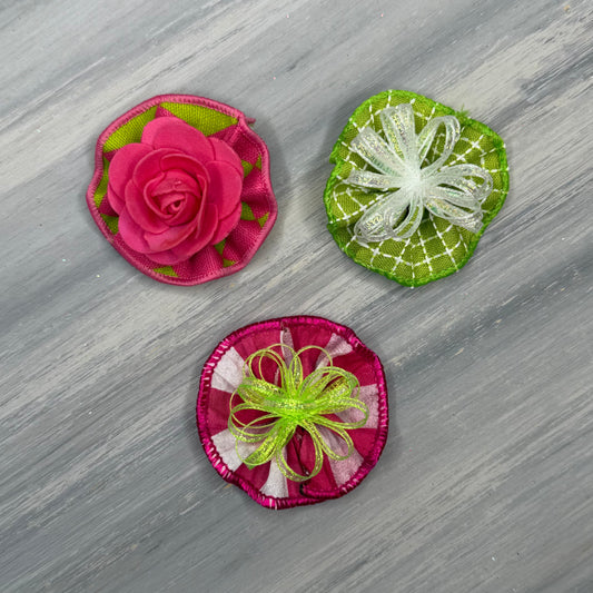 Pink Willow - Tedi Bows - 12 Medium Bows