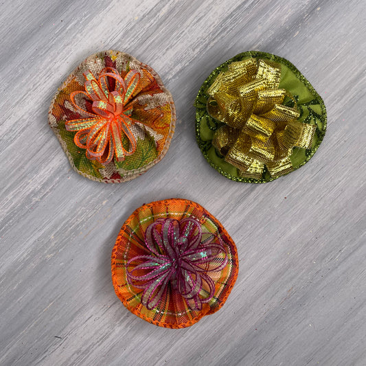 Fall Glitter- Tedi Bows - 12 Medium Bows