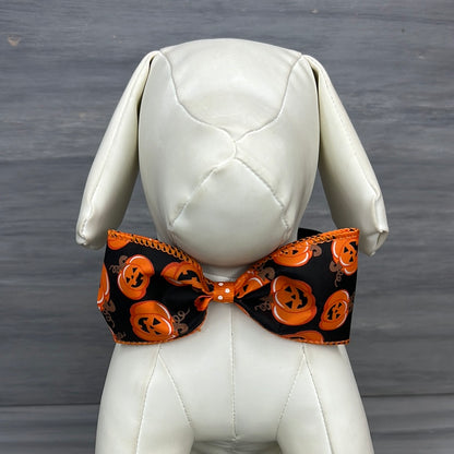 Smiley Pumpkins - XL Bow Tie - 4 Extra Large Neckties