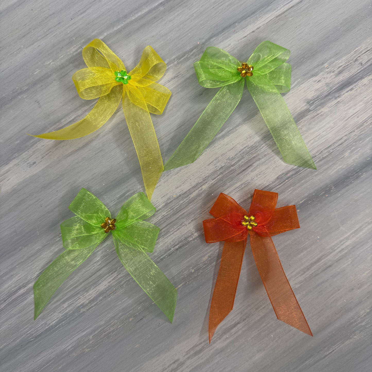 Citrus Splash - Lacy Sunday Best - 12 Medium Bows