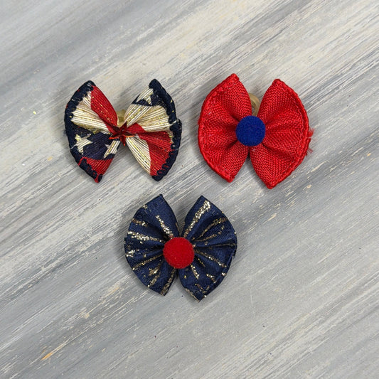 Patriotic Spirit - Tiny Topsy Turvy - 24 Tiny Bows