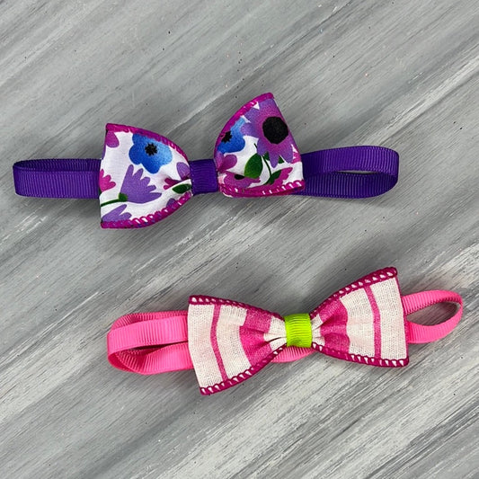 Blooming Stripes - 8 Adjustable Bow Tie Neckwear