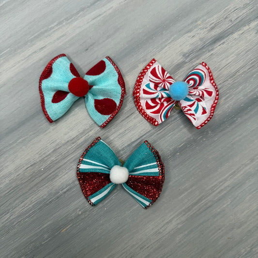 Blues Christmas - Topsy Turvy - 12 Medium Bows