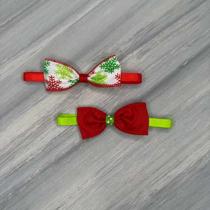 Christmas Snow - 8 Adjustable Bow Tie Neckwear