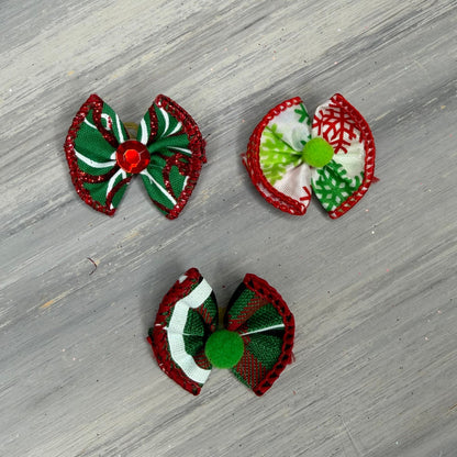 Traditional Christmas - Tiny Topsy Turvy - 24 Tiny Bows