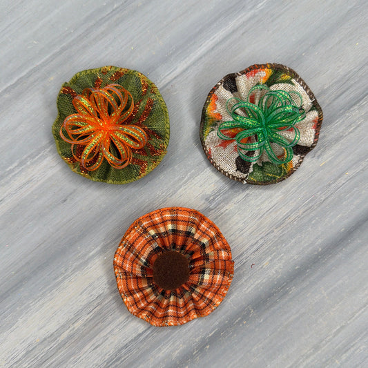 Autumn - Tedi Bows - 12 Medium Bows
