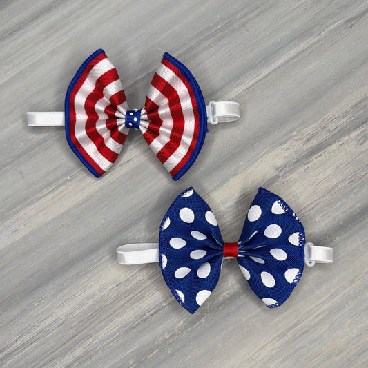 Polka Patriotic - Jumbo Bow Tie - 4 Large Ties