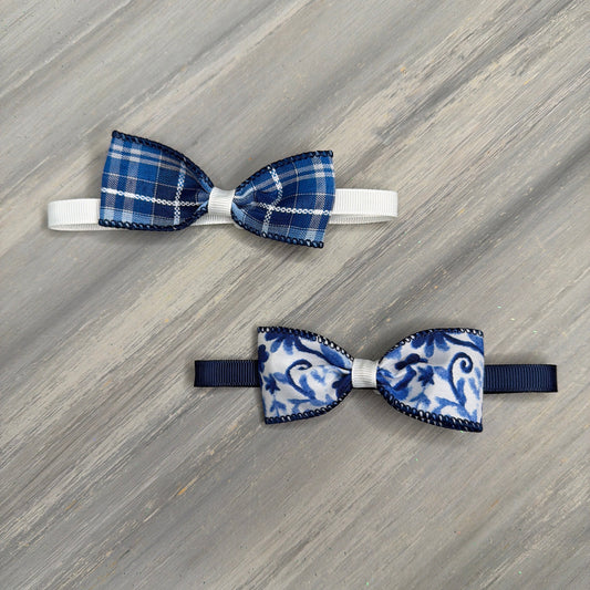 Stormy Blue - 8 Adjustable Bow Tie Neckwear