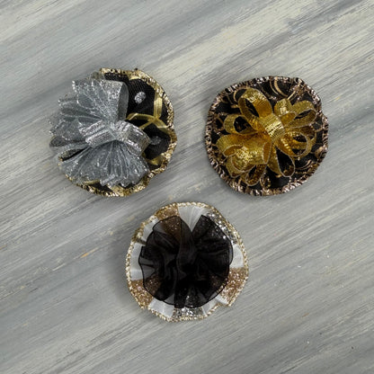 Midnight Magic - Tedi Bows - 12 Medium Bows