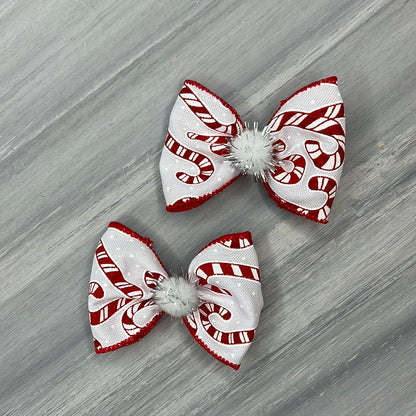 Peppermint Twist - Over the Top - 6 Large Bows