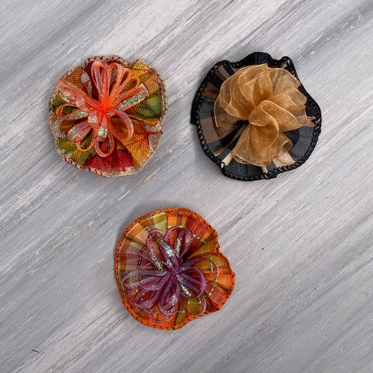 Cozy Fall - Tedi Bows - 12 Medium Bows
