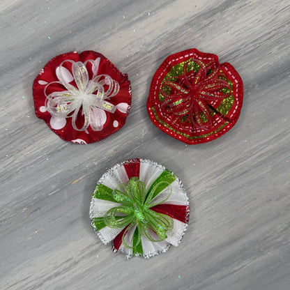 Holly Jolly - Tedi Bow - 12 Medium Bows