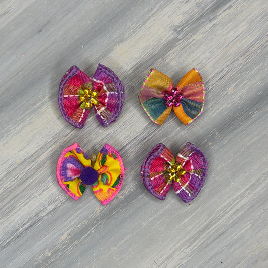 Electric Bloom - Tiny Topsy Turvy - 24 Small Bows