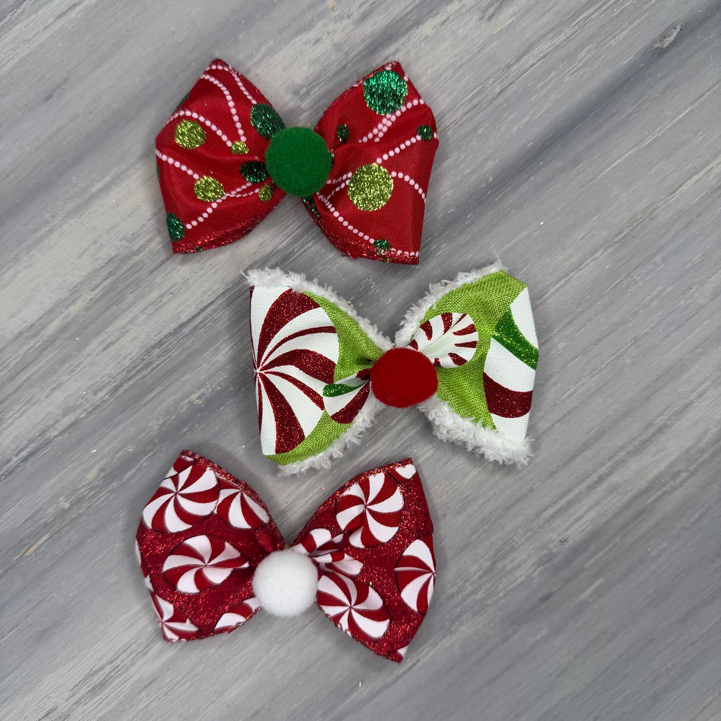 Peppermint Twist - Over the Top - 8 Large Bows
