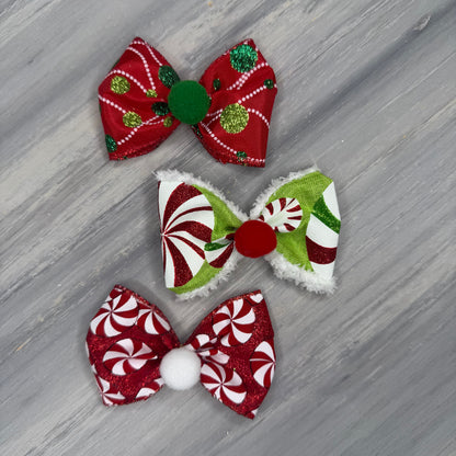 Peppermint Twist - Over the Top - 8 Large Bows