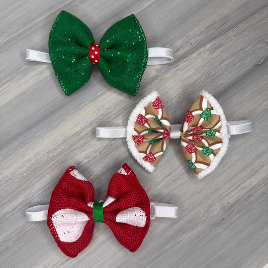 Christmas Gumdrop- Jumbo Bow Tie - 3 Large Neckties
