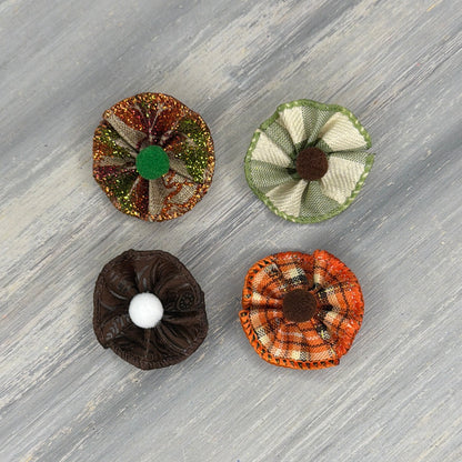 Fall Plaid - Tiny Tedi - 24 Tiny Bows