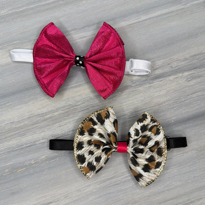 Cheetah - Jumbo Bow Tie - 4 Large Neckties