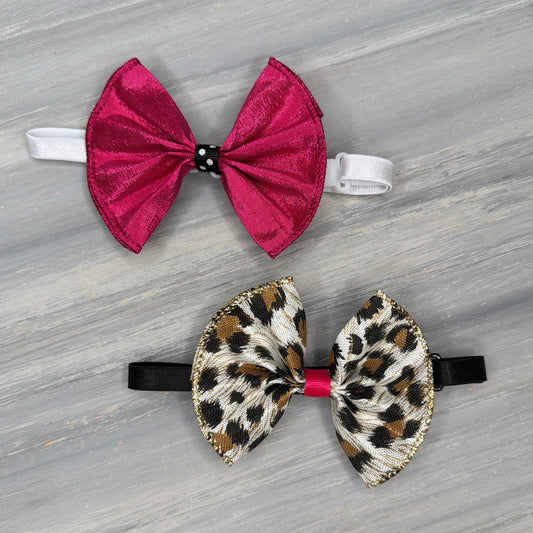 Cheetah - Jumbo Bow Tie - 4 Large Neckties