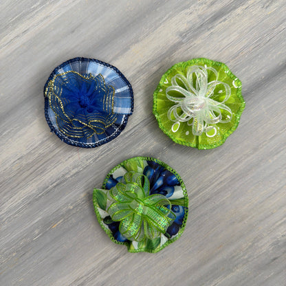 Berry Blue - Tedi Bows - 12 Medium Bows