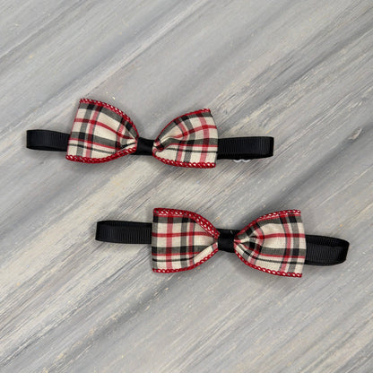 Plaid Pup- 8 Adjustable Bow Tie Neckwear
