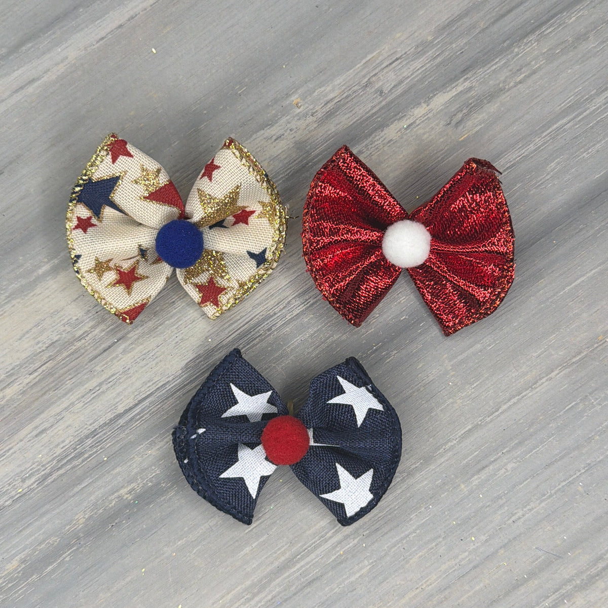 Red, White, & Blue - Topsy Turvy - 12 Medium Bows