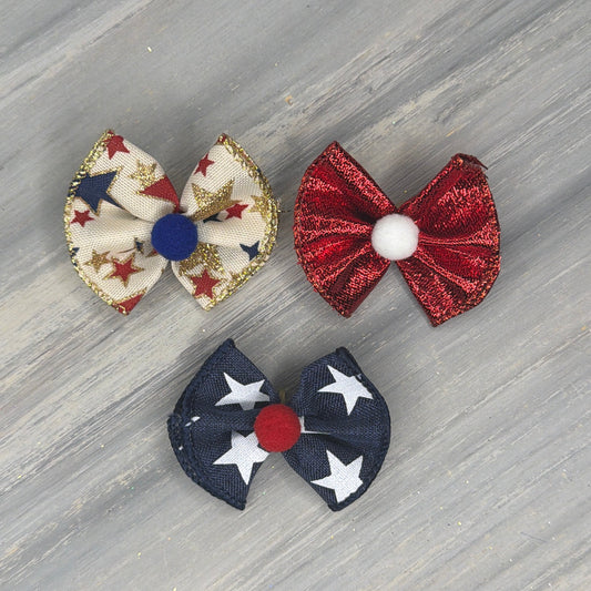 Red, White, & Blue - Topsy Turvy - 12 Medium Bows