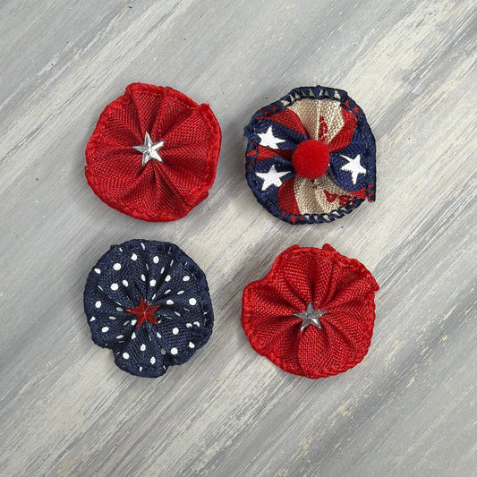 Patriotic - Tiny Tedi - 24 Tiny Bows