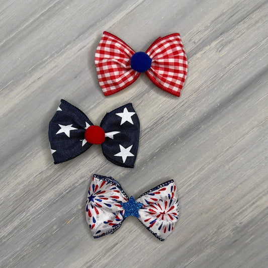 Patriotic Picnic - Over The Top - 8 Large Bows