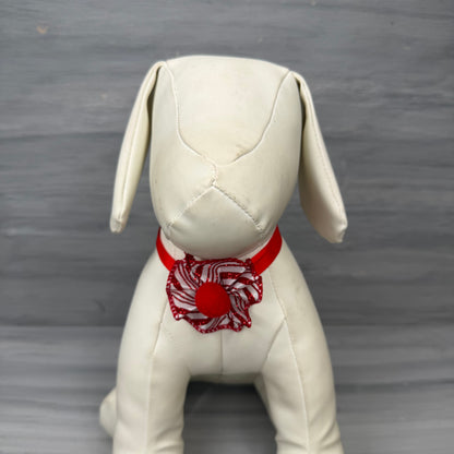 Peppermint Swirl - 9 Ruffled Pom Neckwear