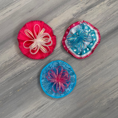 Bubblegum Bliss - Tedi Bows - 12 Medium Bows