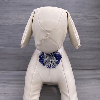 Winter Blue - 9 Ruffled Pom Neckwear