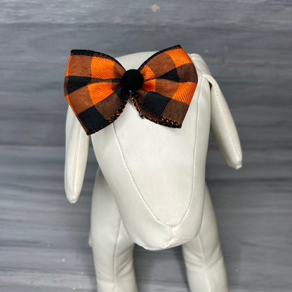 Halloween Plaid - Over the Top - 8 Large Bows