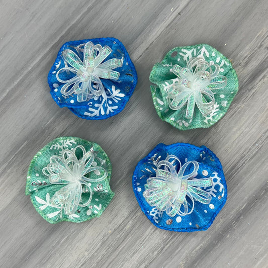 Snowflakes - Tedi Bows - 12 Medium Bows