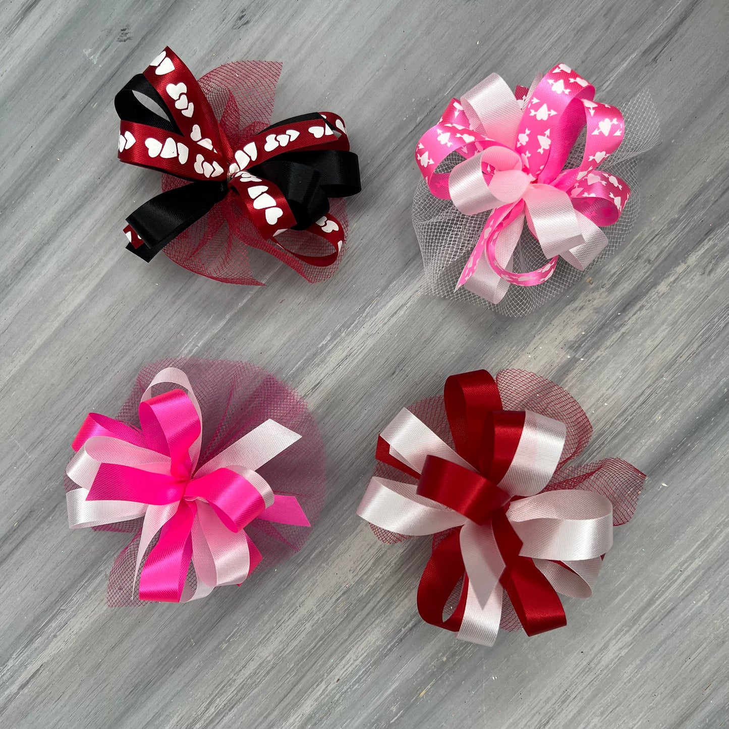 Valentine Collar Bows - 8 Extra Large Bows