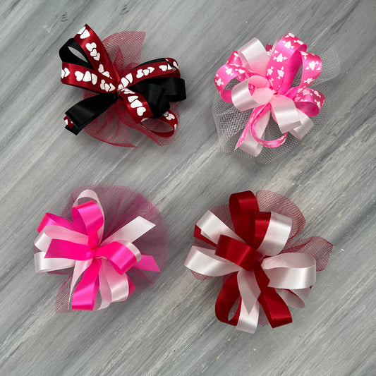 Valentine Collar Bows - 8 Extra Large Bows