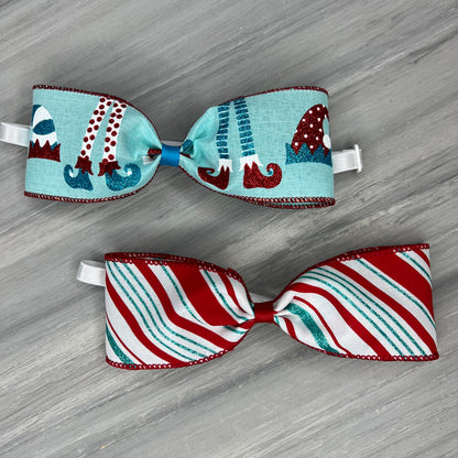 Vintage Christmas - XL Bow Tie - 2 Extra Large Bow Ties