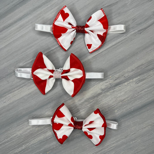 Candy Hearts - Jumbo Bow Tie - 3 Large Neckties