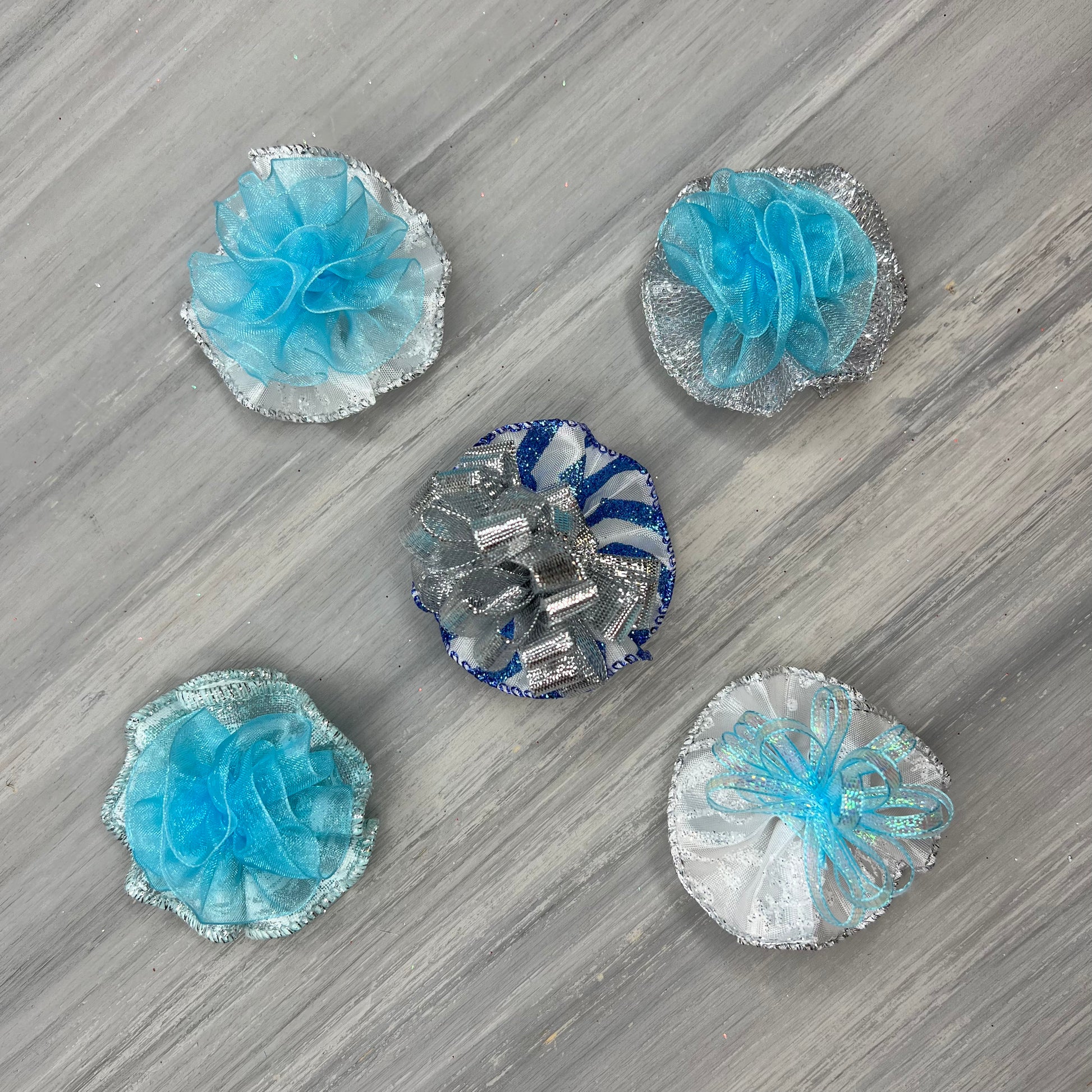Royal blue AB rhinestone bow beads