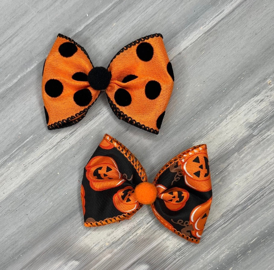 Smiley Pumpkins - Over the Top - 8 Large Bows