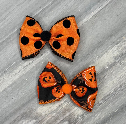 Smiley Pumpkins - Over the Top - 8 Large Bows
