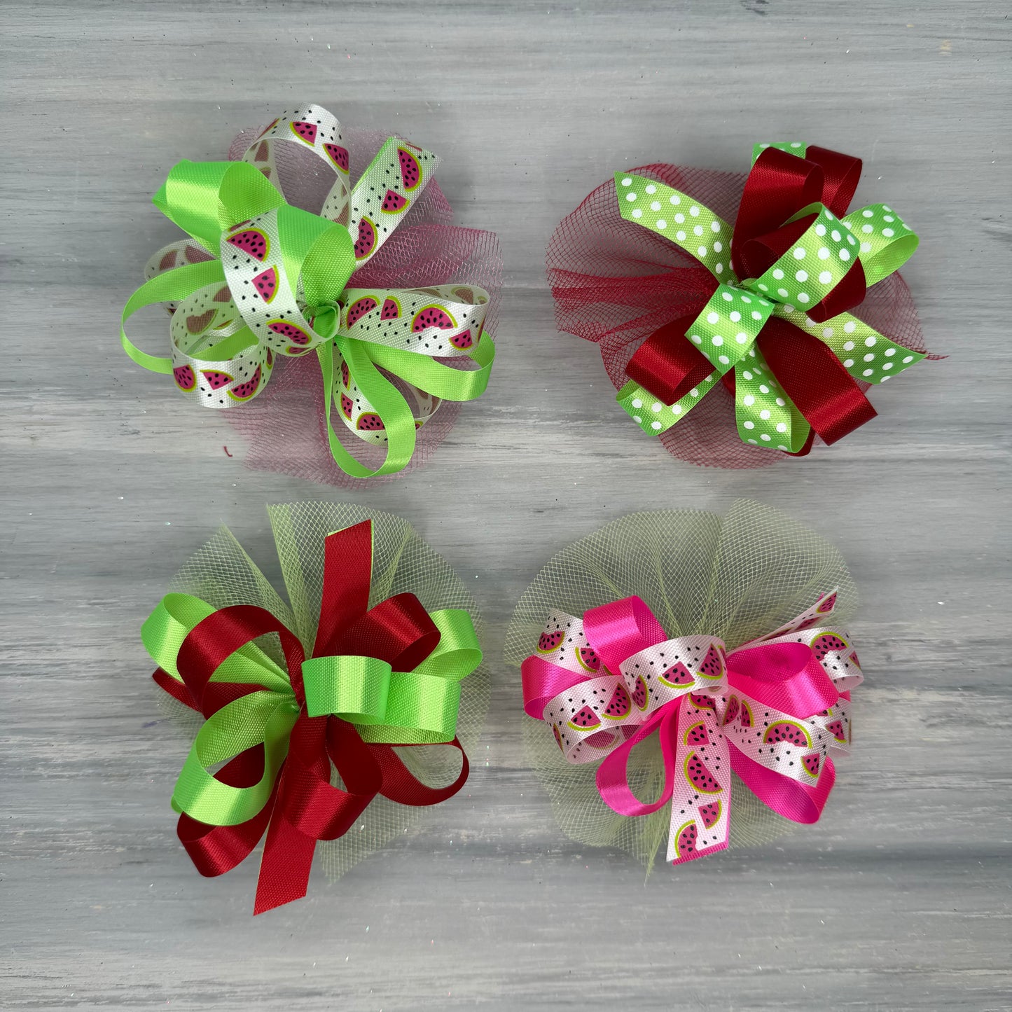 Tutti Frutti Collar Bows - 8 Extra Large Bows