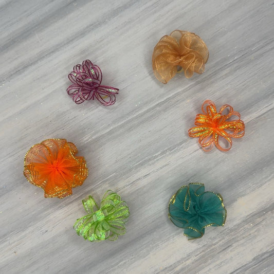 Fall - Pixie and Puff Collection - 24 Medium Bows