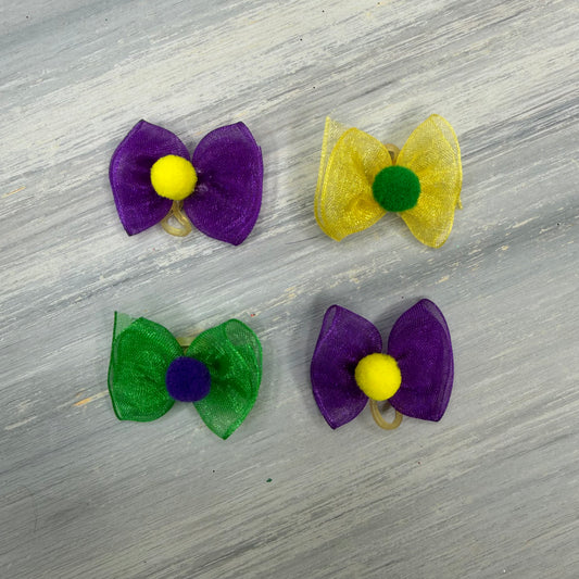 Mardi Gras - Bloomers - 24 Tiny Bows