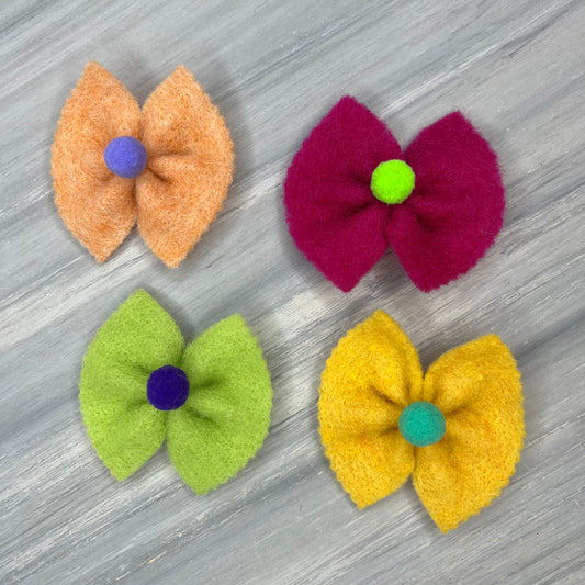 Retro - Wool Toppers - 8 Large Bows