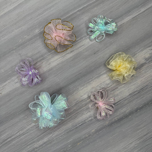 Pastel - Pixie and Puff Collection - 24 Medium Bows